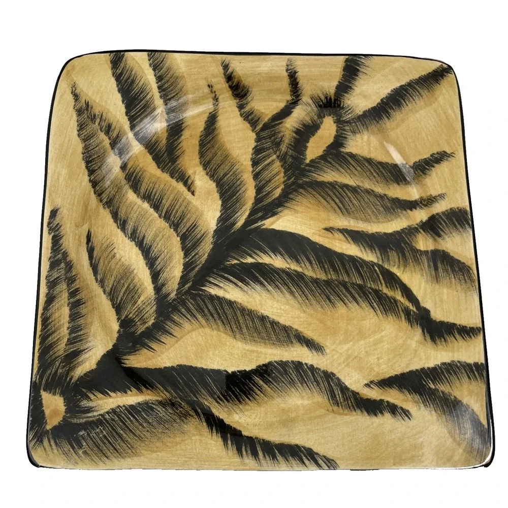 Laurie Gates Square Animal Print Plates 10.5